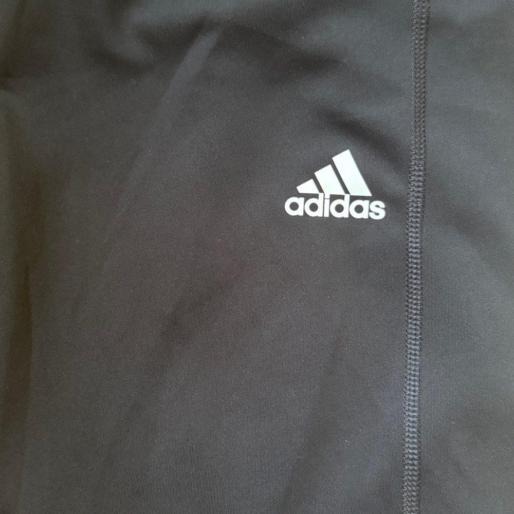 Adidas Black Tights with White Accents - Picture 3 of 4